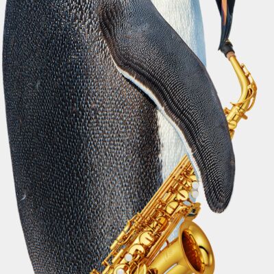 Emperor Penguin with Saxophone Thumbnail